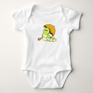 Caterpillar with Umbrella Baby Bodysuit