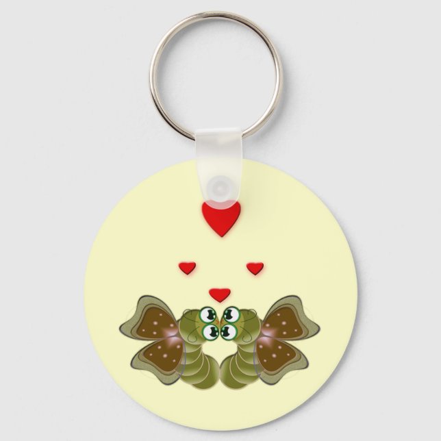 Caterpillars love keychain (Front)