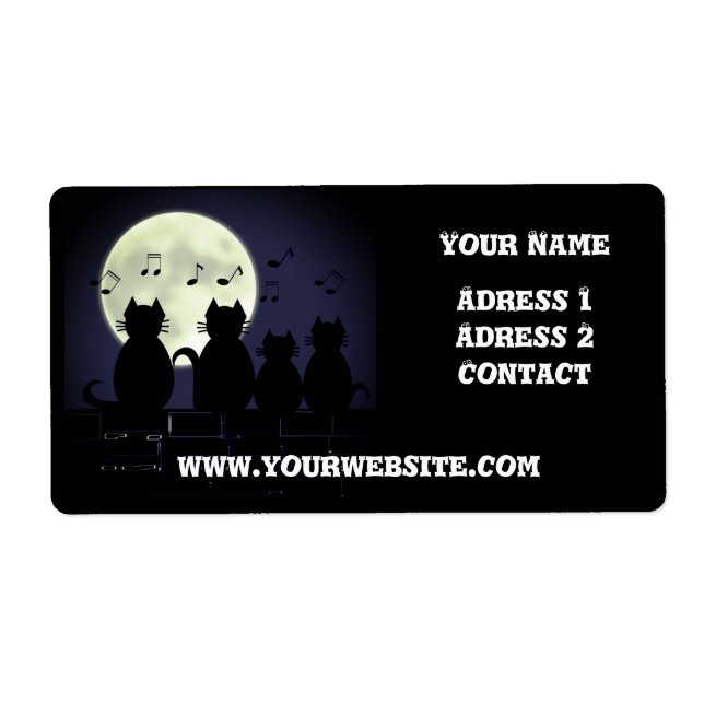 caterwauling ,Cats in the moonlight. Personalize (Front)