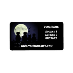 caterwauling ,Cats in the moonlight. Personalize Label