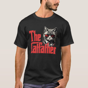 Catfather Cat Dad Papa Kitty Kitten Daddy Father T-Shirt
