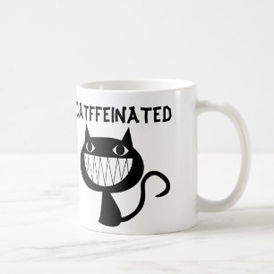 CATFFEINATED funny coffee cat mugs
