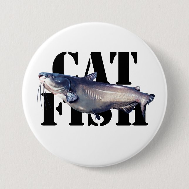 Catfish 3 Inch Round Button (Front)