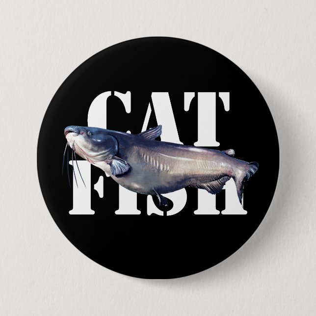 Catfish 3 Inch Round Button (Front)
