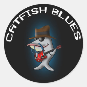 Catfish Blues Classic Round Sticker