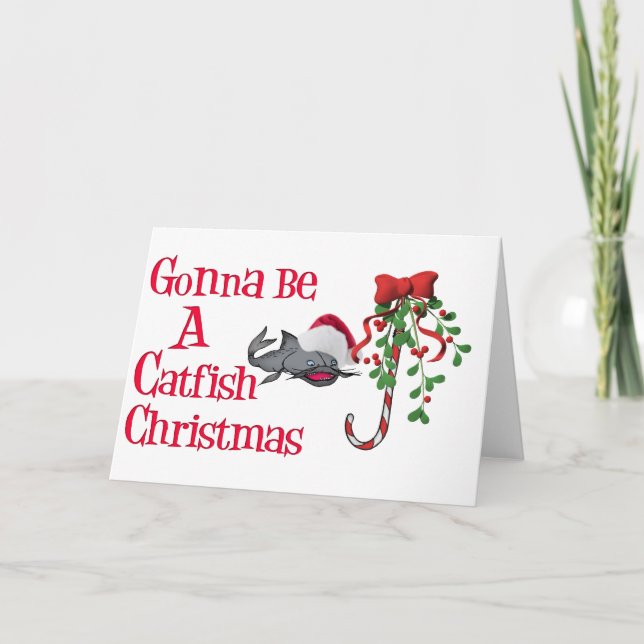 Catfish Christmas Holiday Card (Front)