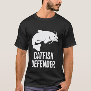 Catfish Defender-minimalist Wels design for angler T-Shirt