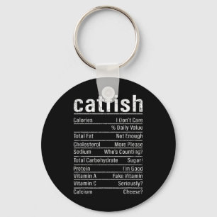 Catfish Facts Funny Fishing Lover Catfishing Graph Keychain