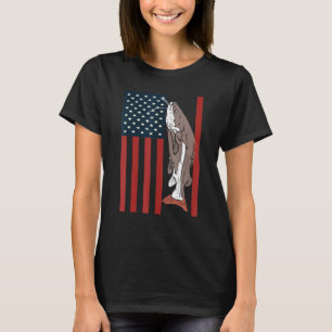 Catfish Fishing Fish Patriotic Catfishing American T-Shirt