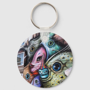 Catfish Graffiti in Amsterdam Keychain