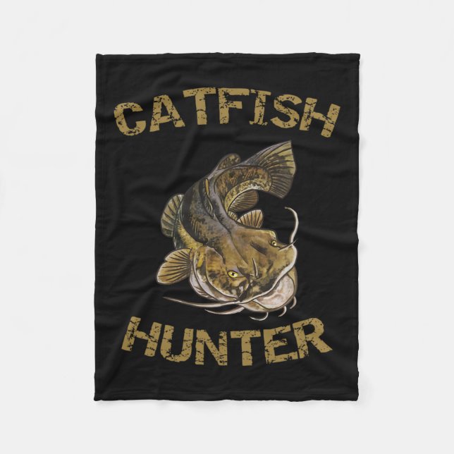 Catfish Hunter Catfish For Catfish Fisherman  Fleece Blanket (Front)
