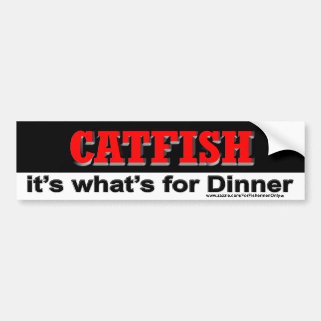 Catfish it's what's for dinner Bumper Sticker (Front)