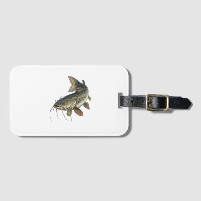 Catfish Luggage Tag (Front Horizontal)
