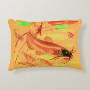 catfish print accent pillow