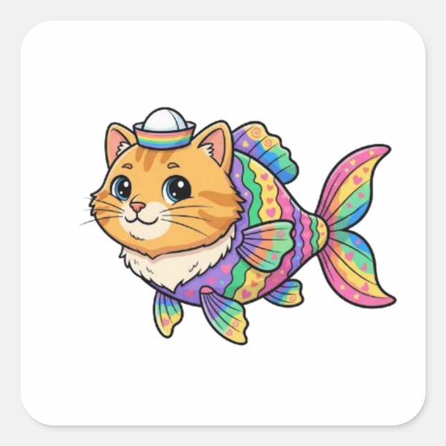 CATFISH SQUARE STICKER (Front)