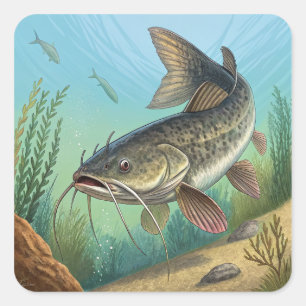 Catfish Square Sticker