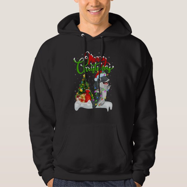 Catfish   Xmas Decorations Santa Catfish Christmas Hoodie (Front)