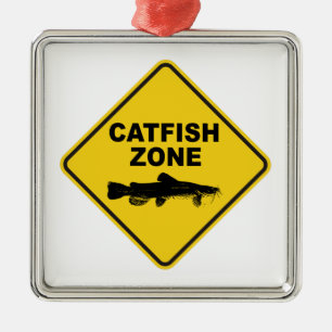 Catfish Zone Metal Ornament