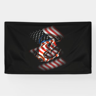 Catfishing American Flag - Catfish Angler Banner