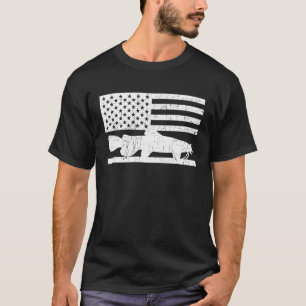 Catfishing American USA Flag Catfish Fisherman T-Shirt