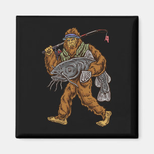 Catfishing Bigfoot Hunting Catfishermen Magnet