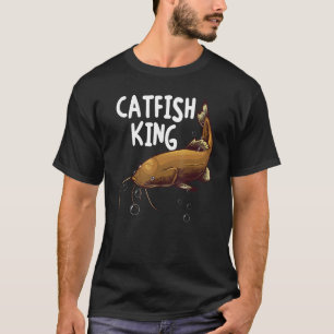 Catfishing Men Dad Catfish King Fishing Hunters T-Shirt