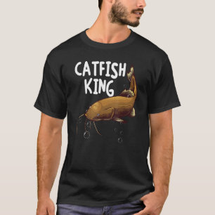 Catfishing Men Dad Catfish King Fishing Hunters T-Shirt