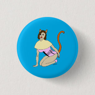 catgirl 1 inch round button