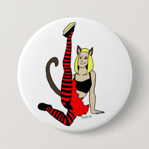 catgirl  3 inch round button