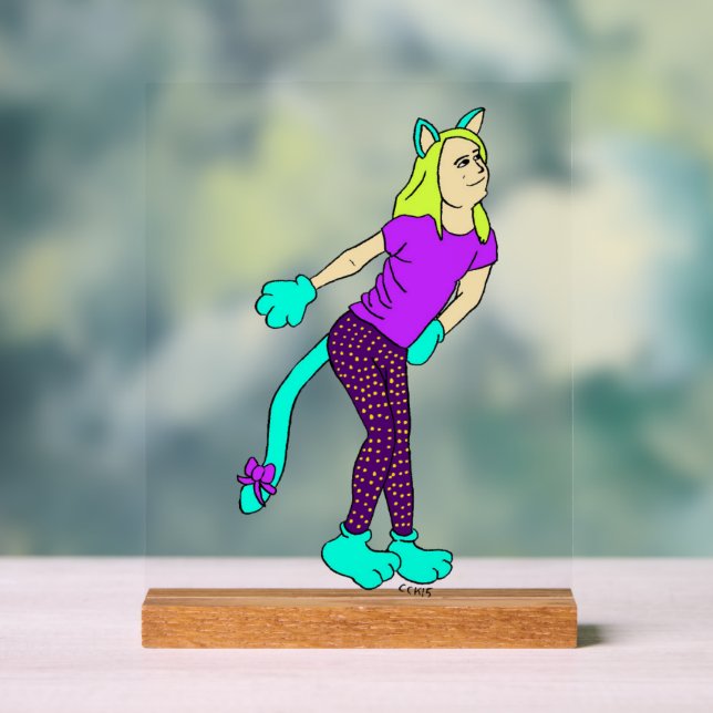 catgirl acrylic sign (Neutral)