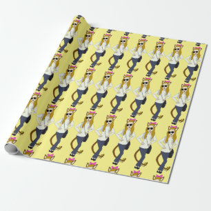 catgirl  button wrapping paper