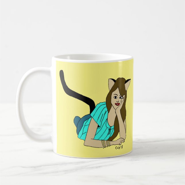 catgirl  coffee mug (Left)
