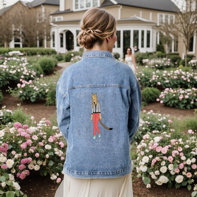 catgirl denim jacket (Wedding Back)