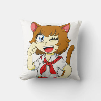 catgirl Diana Throw Pillow