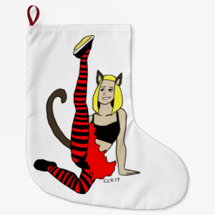 catgirl  large christmas stocking