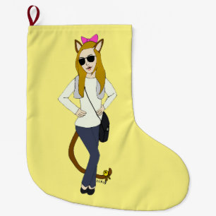 catgirl   large christmas stocking