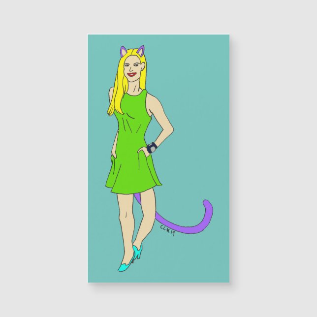 catgirl  magnet (Front)