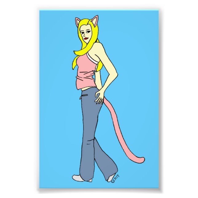 catgirl   photo print (Front)