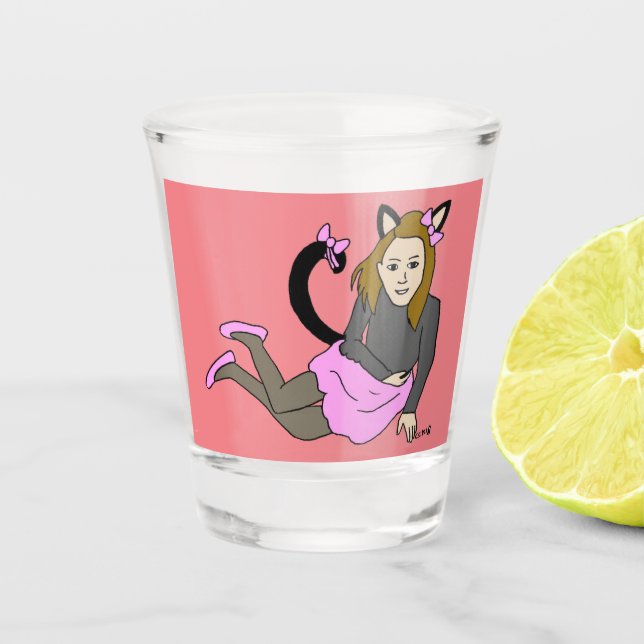 catgirl  shot glass (Front)