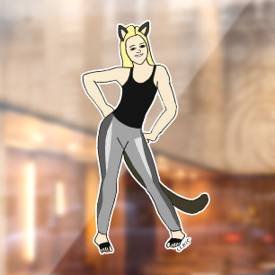 catgirl window cling