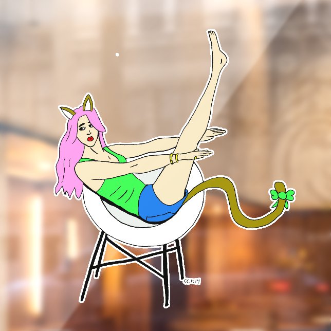 catgirl window cling (Sheet 2)