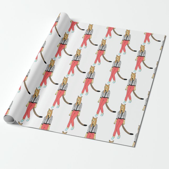 catgirl wrapping paper (Unrolled)