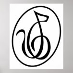 Catgut Strings Art Deco Treble Clef Logo Wall Art<br><div class="desc">Catgut Strings Art Deco Treble Clef Logo Wall Art makes for a great conversation piece and is sure to catch the attention of anyone who sees it.  Hang it in the perfect place in the home or office and watch your new art catch every passing eye.</div>