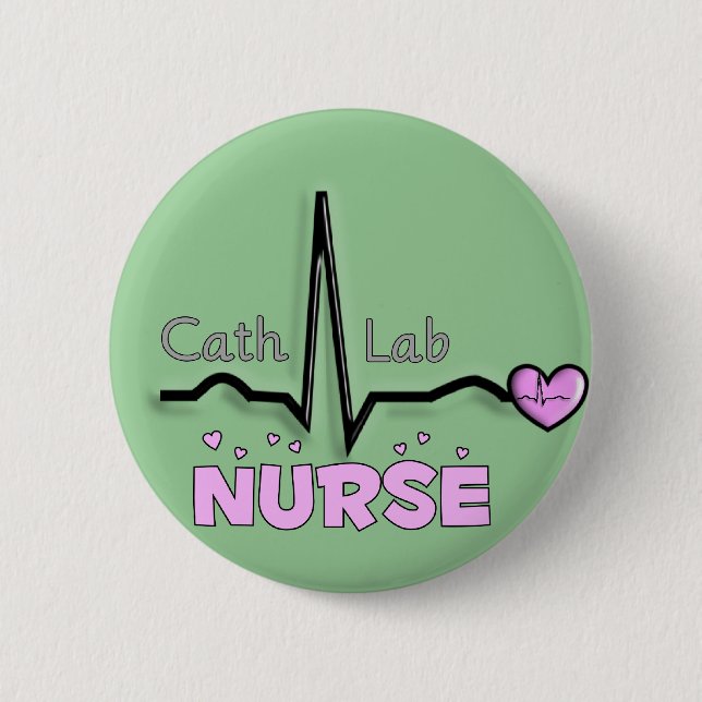 Cath Lab Nurse Gifts 2 Inch Round Button (Front)