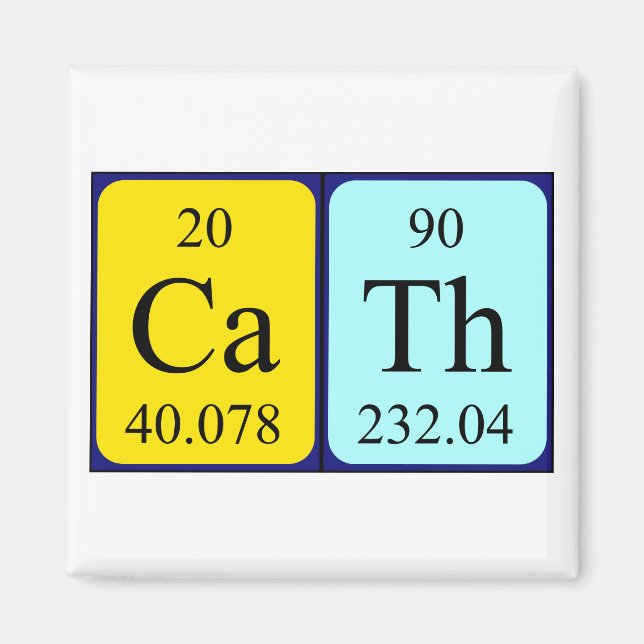 Cath periodic table name magnet (Front)