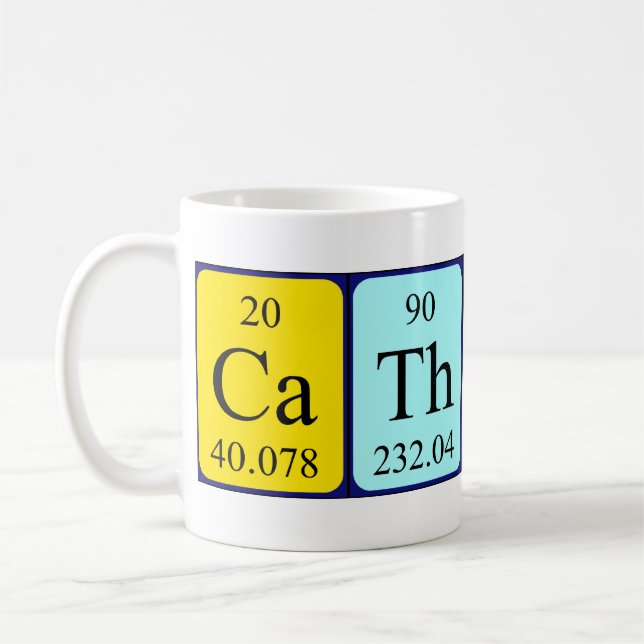 Catharine périodique nom de table mug (Gauche)