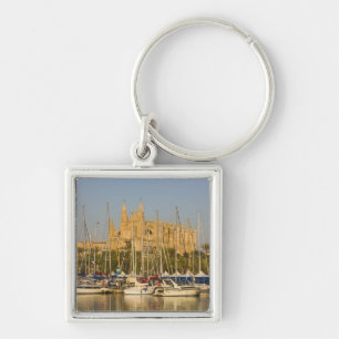 Cathedral and marina, Palma, Mallorca, Spain 2 Keychain