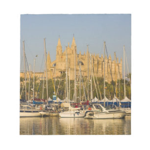 Cathedral and marina, Palma, Mallorca, Spain 2 Notepad