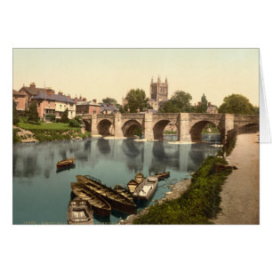 Cathedral and Wye Bridge, Hereford, Herefordshire
