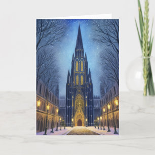 Cathedral at Night Holiday Card